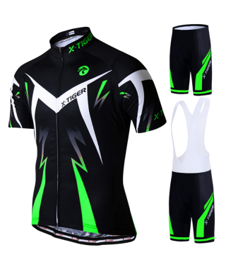 Traje Completo X-Tiger / Negro-Verde / Talla "L"