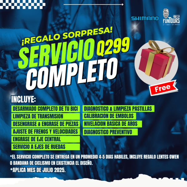SERVICIO COMPLETO  - BICICLETA - MTB, URBANO O RUTA.
