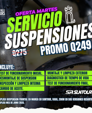 SERVICIO DE SUSPENSIÓN FRONTAL SR SUNTOUR xct28, xct30 RESORTE