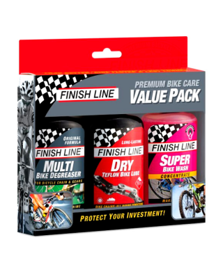 Finish Line Value Pack / Lubricante SECO/ Desengrasante / Jabón Concentrado