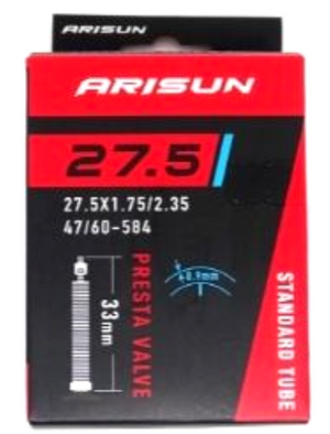 Tubo Arisun 27.5x1.75/2.35 (Presta/Francesa)