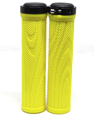 Mangos MTB de Silicon con Tornillo (Amarillo/Negro)