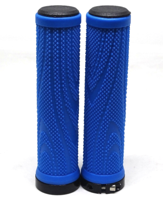 Mangos MTB de Silicon con Tornillo (Azul/Negro)