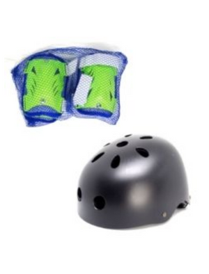 Cascos Niño BMX Talla "M" - Negro con Protectores