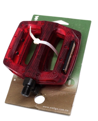 Pedal Wellgo (R/D) - Translucido Rojo