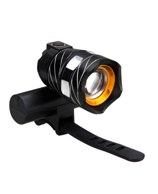 Luz Led Delantera Bicycle Headlight - Negro/Plateado