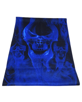 Bandana Calavera Flameante Azul